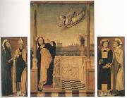 Carlo di Braccesco The Annunciation with Saints A triptych (mk05) china oil painting artist